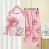 Sudeste Asiático 2025 Nuevos Pijamas para Niños Verano Manga Larga Ropa de Casa Ropa Delgada para Aire Acondicionado Trajes para Hombres y Mujeres