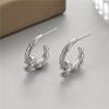Aretes de Perlas Barrocas de Nicho para Mujer en Forma de J de Alta Gama Aguja de Plata 925 para Mujer Aretes de Diseño Personalizado al Mayoreo