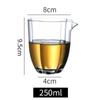 Sala de estar Copa de equidad de vidrio de borosilicato alto Hogar Transparente Rompe té Espesado Mar de té Rompe té Juego de té Kung Fu Taza de té uniforme