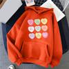 2025 Europeo y Americano Comercio Exterior Nuevo Día de San Valentín Inglés Corazón Colorido Estampado Sencillo Sudadera de Cuello Redondo para Hombre y Mujer Europeo y Americano