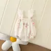 Ropa de bebé recién nacido, ropa de verano, mono de niña, verano, princesa fina, bordado, bolso bandolera con flores, ropa de pedo