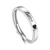Anillo de plata de ley 925 con diseño de nicho, moderno y combinable, para parejas, para hombre y mujer.