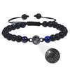Pulsera Proyectora 100 Idiomas Europa y América Transfronteriza Te Amo Piedra Volcánica de 6 mm Turquesa Blanca Pulsera de Pareja