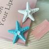 Horquilla de estrella de mar azul de blogger ins de Corea del Sur, dulce y con viento fresco, vacaciones junto al mar, pico de pato para flequillo lateral, tocado, accesorios para el cabello
