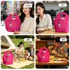 Bolsa de Almuerzo de Material de Buceo, Bolsa de Almuerzo Aislada y Térmica, Bolsa Portátil para Picnic al Aire Libre de Color Sólido Impreso, Ligera, Impermeable y Resistente al Desgaste