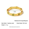 Anel de Aço Inoxidável Yingtai Europeu e Americano Ins Acessível Luxo High-End Banhado a Ouro 18K Aço Titânio Dourado com Diamantes Que Não Desbotam para Mulheres
