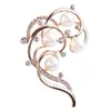 Broche de Aleación de Perlas Estilo Coreano para Mujer Dorado Incrustado Accesorios para Ropa Diamante Incrustado Rhinestone Aleación Corsage Joyería Creativa para Ropa Pin