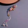 Novo Presilha de Cabelo Flor com Longa Franja Estilo Antigo Acessórios de Cabelo Suaves Clássicos Presilha Versátil de Alta Qualidade Acessórios de Presilha Lateral