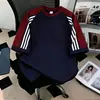 Camiseta Retro Nueva de Algodón Puro Pesado de Manga Corta para Hombre, Bloques de Color Estilo Americano Corte Holgado, Talla Grande, Top de Moda de Verano de Media Manga
