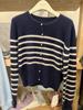 Cardigan Corto de Lana Holgado Casual y Cómodo para Otoño Temprano Chaqueta Suéter de Cuello Redondo para Mujer Top Pequeño de Cachemira
