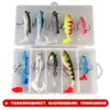 Pacote de iscas macias cauda em T transfronteiriça peixe de chumbo 5 10 Luya isca artificial rolo-cauda conjunto de iscas bionic bait fabricantes atacado
