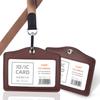 Tarjeta de Identificación de Empleado de Gama Alta Portatarjetas de Insignia Personalizado Lanyard para Insignia Insignia de Trabajo Portatarjetas de Identificación Tarjeta de Identificación de Trabajo Portatarjetas de Cuero