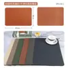 Tapete de Isolamento Térmico para Mesa com Acabamento de Alto Padrão, Jogo Americano de Couro Resistente a Altas Temperaturas, Tapete de Mesa Estilo Ins, À Prova d'Água e de Óleo