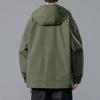 Otoño 2023 Nueva chaqueta de color sólido estilo Hong Kong Live Nueva chaqueta para hombre de moda Duffian Handsome Ins chaqueta con capucha