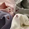 Categoría Camiseta Básica Peinada de Algodón con Felpa Inferior para Niños Niñas Cuello Semi Alto Mangas Largas Cálidas Tallas Mediana y Grande Ropa de Otoño e Invierno para Niños
