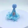 Gorro de Cumpleaños Estilo Coreano para Niños de un Año, Diadema para Bebé de Luna Llena y Cien Días, Corona Pequeña, Gorro de Princesa para Niña, Tocado