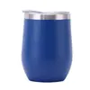 Fornecimento Direto Transfronteiriço Copo de Ovos em Forma de U 12oz Aço Inoxidável 304 Plástico Spray Copo Térmico Swig Compacto Criativo Taça de Vinho Tinto
