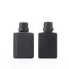 Em estoque transfronteiriço 30ml frasco quadrado de vidro preto fosco para óleo essencial frasco com rolha interna frasco de água de rosas frasco para reabastecimento frasco cosmético
