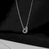 Collar Doble Círculo Entrelazado para Mujer, con un Diseño Único, Lujo de Nicho, Sensación de Alta Gama y Versátil para el Uso Diario como Cadena para Clavícula