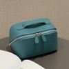 Bolsa de Cosméticos de Piel de Vacuno de Primera Capa de Alta Gama, Bolsa de Aseo Práctica de Cuero Genuino, Bolsa de Almacenamiento Portátil de Gran Capacidad para Viaje, Nuevo Estilo de Primavera