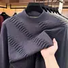 Sudadera con Cuello Redondo y Estampado Flocado para Hombre, Nueva Moda Otoño 2026 Casual Bloque de Color Versátil Capa Base Sudadera para Hombre