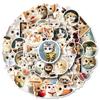 50 Serie Pintura al Óleo Lindas Pegatinas de Gato Rojo de Internet Pegatinas Decorativas Impermeables de Dibujos Animados para Niños Amazon Venta Caliente