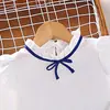 Traje de niña 2023 otoño nuevo ropa infantil camisa de manga larga de encaje pantalones comercio transfronterizo comercio exterior venta al por mayor de ropa infantil