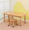 Mesa y Sillas de Madera Maciza para Niños. Escritorio y Sillas de Jardín de Niños. Educación Temprana Aprendizaje Escritura Juguete Mesa Ajustable de Madera Maciza y Sillas