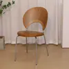 Silla de comedor nórdica, silla de café para el hogar de madera maciza con respaldo, mesa y silla de comedor vintage, silla de caparazón simple para discusiones, venta al por mayor
