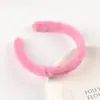 Diadema de Peluche Dopamina Color Sólido Invierno Versátil Estilo Coreano de Ala Ancha Pinza para Lavado de Cara Diadema Linda y Femenina