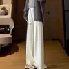 Pantalones de Punto Anchos con Cordón, Patrón Retorcido Vintage Nuevo para Mujer, Otoño/Invierno 2026, Pantalones Largos hasta el Suelo para Mujer