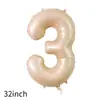 Comercio Exterior Globos de Foil con Número Versión Americana Color Dorado de 32 pulgadas Versión Delgada Globos Flotantes de Número Globos de Dibujos Animados para Cumpleaños de Niños