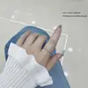 Nuevo Anillo de Zirconia Estilo Transfronterizo Fresco y Sencillo Número de la Suerte 8, Anillo de Moda y Minimalista Estilo Ins para Mujer, Anillo de Cola de Fila Única