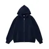 Nueva Sudadera con Cremallera Doble de Punto Grueso de Manga Larga para Hombre Otoño/Invierno 2026 380g Chaqueta