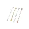 Plata de Ley S925 Cadena Extensora Cadena de Cola Hebilla Accesorios Hebilla de Resorte Hebilla de Diente de Dragón traje Collar Hecho a Mano DIY Hebilla de Conexión
