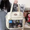 Bolsa Diária Minimalista Estilo Japonês de Ombro Único Transparente Versátil Transversal Grande Capacidade Nicho Anime Estilo Universitário Bolsa Mensageiro