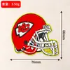 Patche Bordado Capacete de Futebol Shengtong Patche Emblema de Time Acessórios para Roupas Patche Bordado Logo Bordado Termocolante