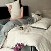 Elegante novo chinês_100S jacquard de alta ramificação algodão conjunto de quatro peças luxo leve algodão de fibra longa capa de edredom lençol de cama
