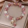 Pulseiras Coloridas Doces com Rimas em Alta no Douyin para Mulheres, Pulseiras Exclusivas de Primavera e Verão, Pulseiras Delicadas para Namoradas