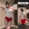 Lingerie sexy, roupas femininas, roupas esportivas estilo japonês, roupas casuais para casa, calça de triângulo com gola redonda, conjunto de uniforme, roupas de ginástica femininas