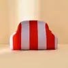 Bolso de Mano de Punto Rayado, Bolso de Mahjong, Versátil Portátil para el Día a Día, Tejido con Clip de Almacenamiento, Bolsa de Maquillaje, Gran Capacidad