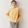 Tricô de Cashmere com Gola Redonda e Jacquard de Diamante para Mulheres Outono e Inverno 2025 Tricô Quente Espessado Estilo Solto Preguiçoso Tricô de Trança