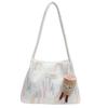 Bolsa Feminina de Luxo Estilo Coreano 2025 Nova Moda Bolsa Saco Listrada Casual Versátil Bolsa de Ombro Tote