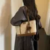 Bolso de Mano Retro Gran Capacidad Moda Estampado de Leopardo Bolso de Hombro Otoño Textura Patchwork 2026 Otoño Nuevo Bolso de Mano
