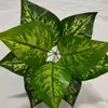 [Verde Perenne de 9 Cabezas Pequeño] Paisajismo de Plantas Verdes Simuladas Planta de Hojas Grandes Pared de Plantas Verdes Decoración de Paisaje Accesorios Verdes