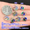 Pingente Etiqueta Flor da Paz em Resina Prata Pura S999 Joias de Cristal Pulseira Trançada Colar Acessórios DIY Feitos à Mão