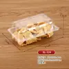 Caixa de embalagem plástica transparente para bolo de pêssego caixa de embalagem para biscoito pão bolo caixa de embalagem plástica descartável PET para confeitaria