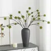 Flores artificiais e plantas verdes: flores artificiais de castanha d'água artificiais de 6 cabeças em haste única e frutas artificiais de castanha d'água