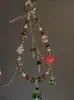 Atmósfera Navideña Bolso de Árbol de Navidad de Nicho con Cuentas Colgante para Llaves Exquisito de Gama Alta Versátil Moda Cadena para Teléfono Móvil