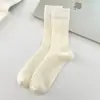 Calcetines Blancos Finos de Verano para Mujer hasta Media Pantorrilla 2025 Nuevo Estilo Ballet Malla Transpirable Calcetines Caídos para Combinar con Mocasines